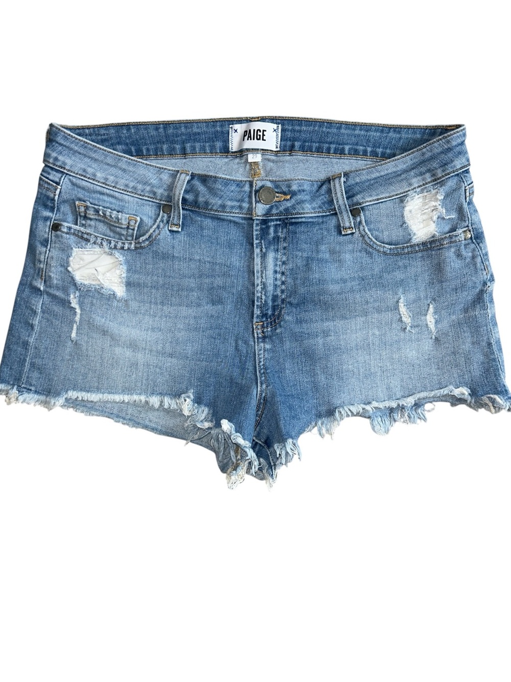 Paige Daryn Jean Shorts Distressed Raw Hem Boho Revival Women’s Size 29